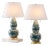 Illuminate your space with elegance and artistry with the Color Swirls Glass Table Lamps in Blue and White. Crafted with...