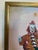 Late 20th Century Oil Painting Clown on Swing Signed L. Angeli Colorful Figurative Art Circus For Sale - Image 11 of 12