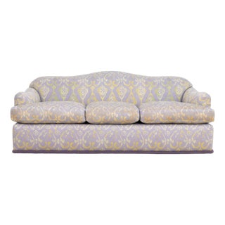 J. Robert Scott Green & Purple Upholstered Sofa For Sale