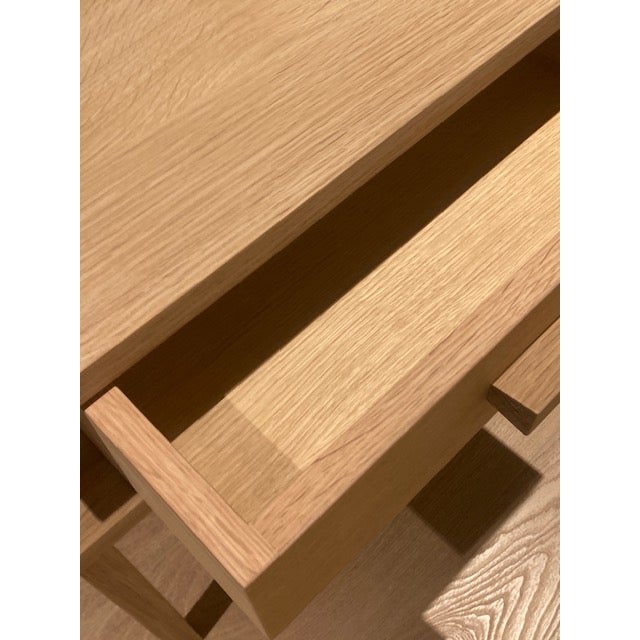 Minimalism White Oak Nightstand or Side Table For Sale - Image 3 of 8