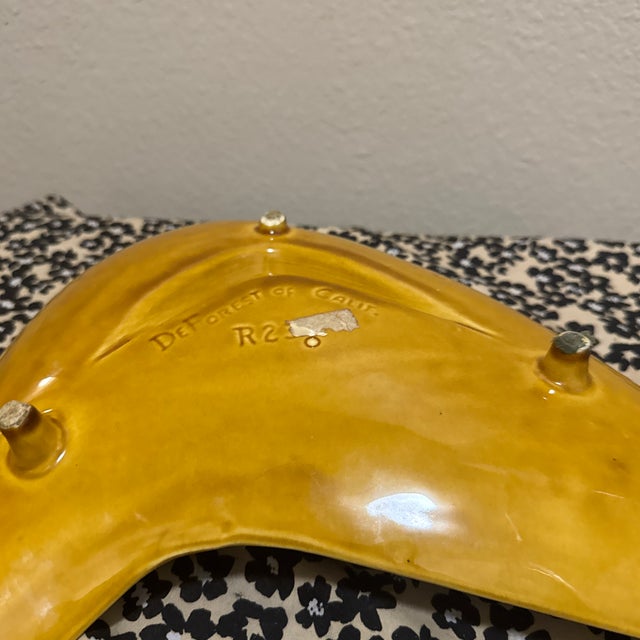 Ceramic Vintage Mid-Century Modern Maurice of California Ceramic Boomerang Ashtray For Sale - Image 7 of 12