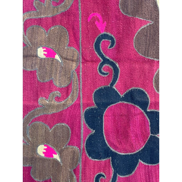 2000 - 2009 Stunning Hand Embroidered Suzani Bed Covering For Sale - Image 5 of 11