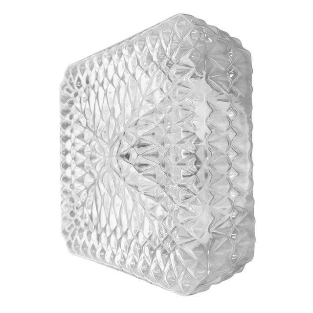 Vintage Glass Wall or Ceiling Light, 1970s For Sale - Image 16 of 16