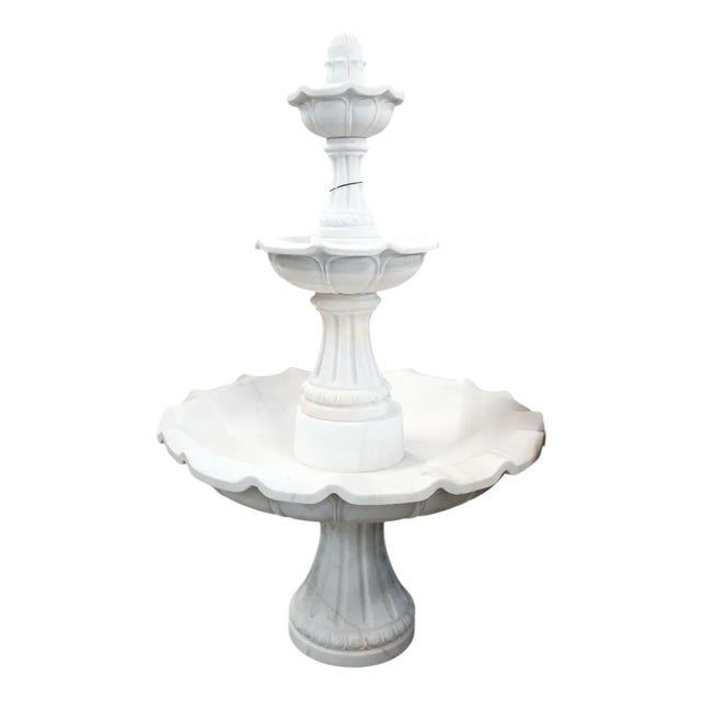 Italian Marble Garden Fountain For Sale