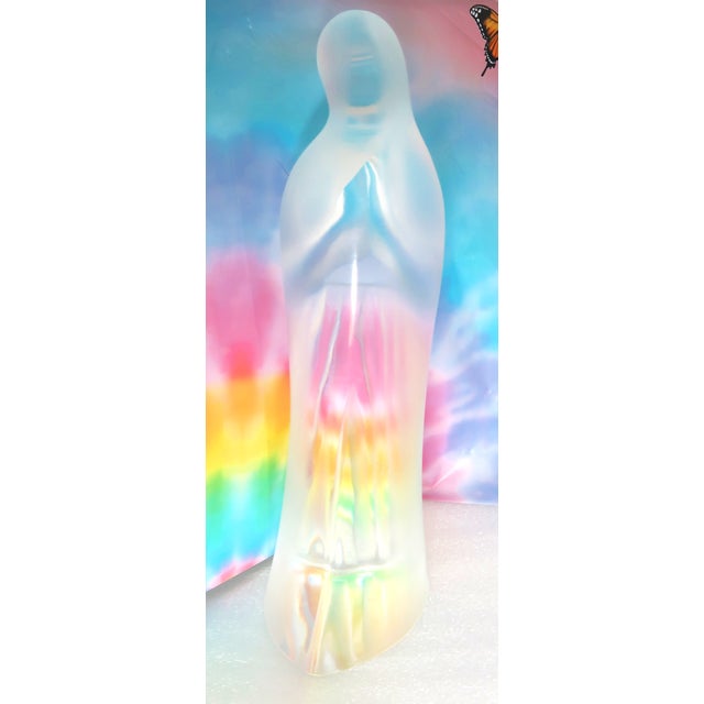 Lalique (France) "Madonna" Fine Crystal, Frosted and Clear, Signed For Sale - Image 9 of 10