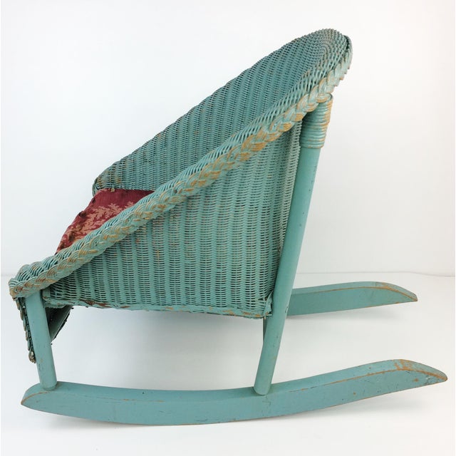 Lloyd Loom Antique Wicker Rocking Chair