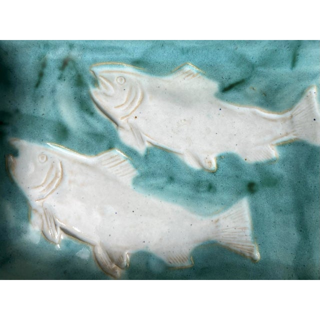 Ceramic 1995 Sally Christopher Pottery Fish Dish-Signed For Sale - Image 7 of 8