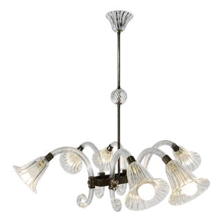 Murano Glass Chandelier from Ercole Barovier, 1940s For Sale