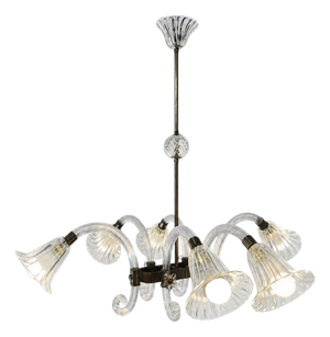 Murano Glass Chandelier from Ercole Barovier, 1940s