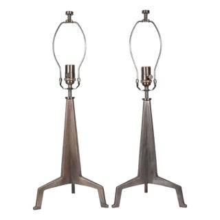 Early 21st Century Marcelo Bessa Brutalist Tripod Lamps - A Pair For Sale