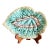 Begonia Majolica English Leaf Plate With Stand For Sale