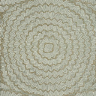 Sample - Schumacher x Celerie Kemble Feather Bloom Sisal Wallcovering In Seaglass For Sale