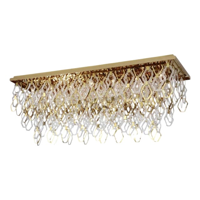 Collection Medea Chandelier in Metal and Crystal by Jago For Sale
