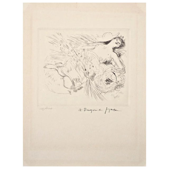 Hand signed. Edition of 200 copies. This beautiful etching belongs to the series of illustrations that the French artist...