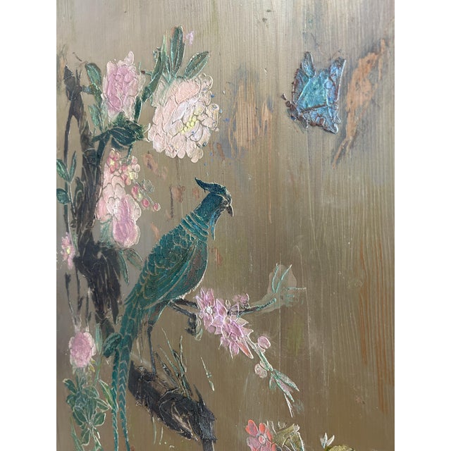Wood Vintage Painted Armoire with Chinoiserie Panel, 1920s For Sale - Image 7 of 12