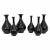 Vintage Black Ceramic Swan Vase For Sale - Image 4 of 4