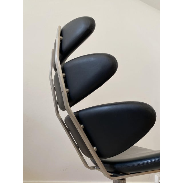 Corona EJ 5 Lounge Chair and Ottoman by Poul Volther for Erik Jørgensen, 1970s, Set of 2 For Sale - Image 6 of 15