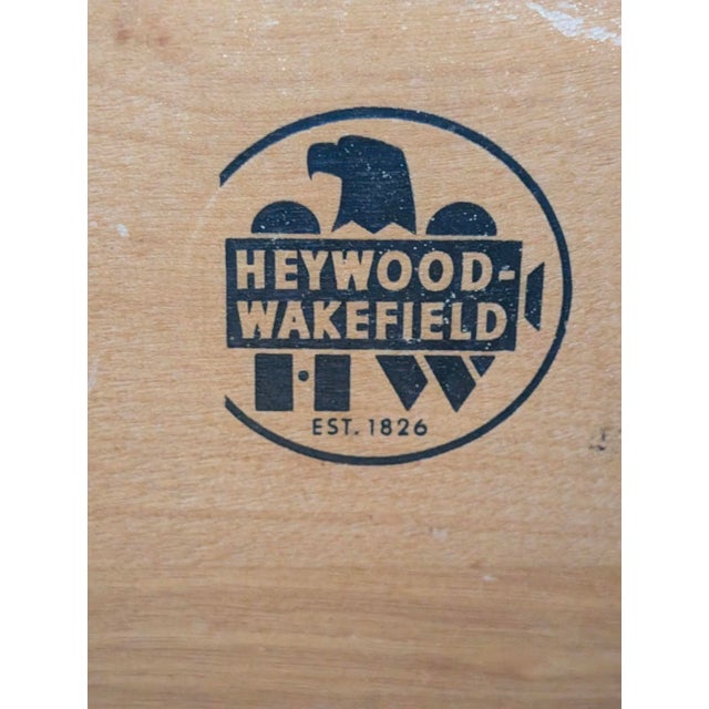 Brown 1950s Heywood Wakefield Birch Mid Century 4 Drawer “Sculptura” Dresser For Sale - Image 8 of 8