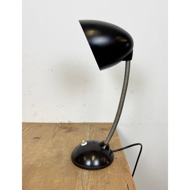 Vintage Brown Bakelite Gooseneck Table Lamp, 1960s For Sale - Image 6 of 17