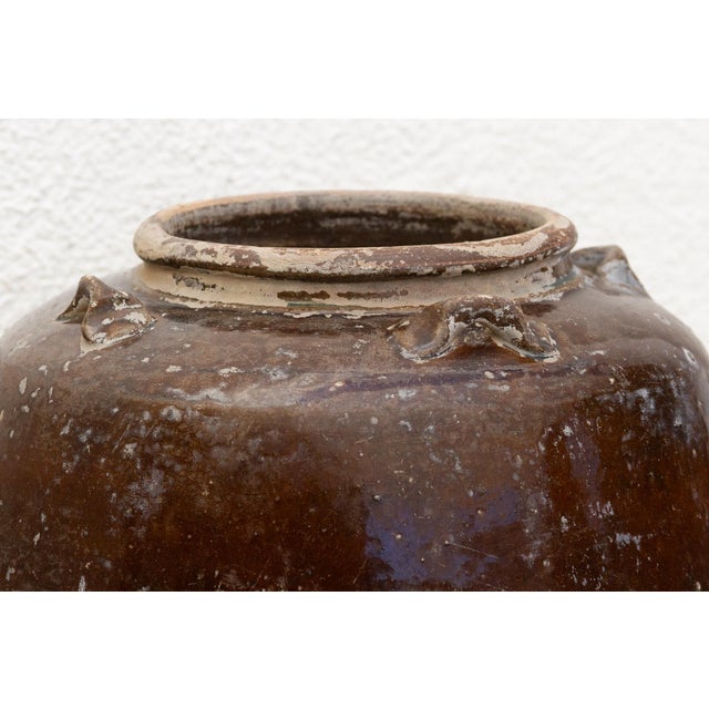 Echoes of Myanmar, Antique Glazed Martaban Pot For Sale - Image 4 of 10