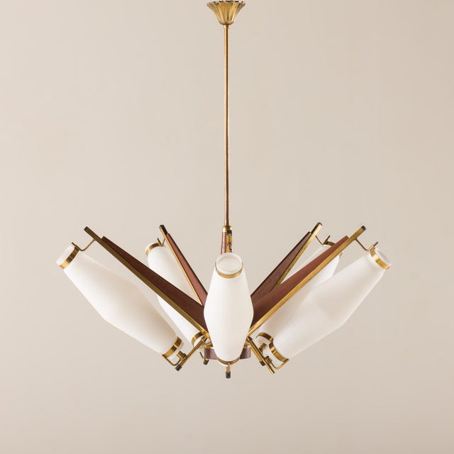 Mid-Century Italian Pendant attributed to Stilux Milano, 1950s For Sale - Image 11 of 15