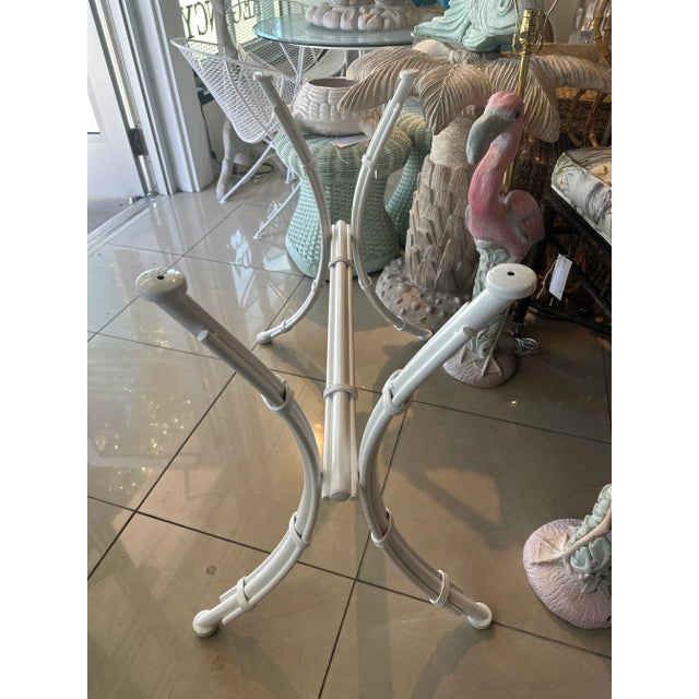 1970s Faux Bamboo Metal X Base Table Base For Sale - Image 11 of 11