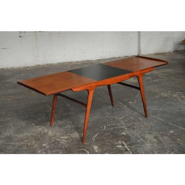 Mid-Century Modern Danish Mid Century Aerodynamic Expanding Coffee Table For Sale - Image 3 of 10