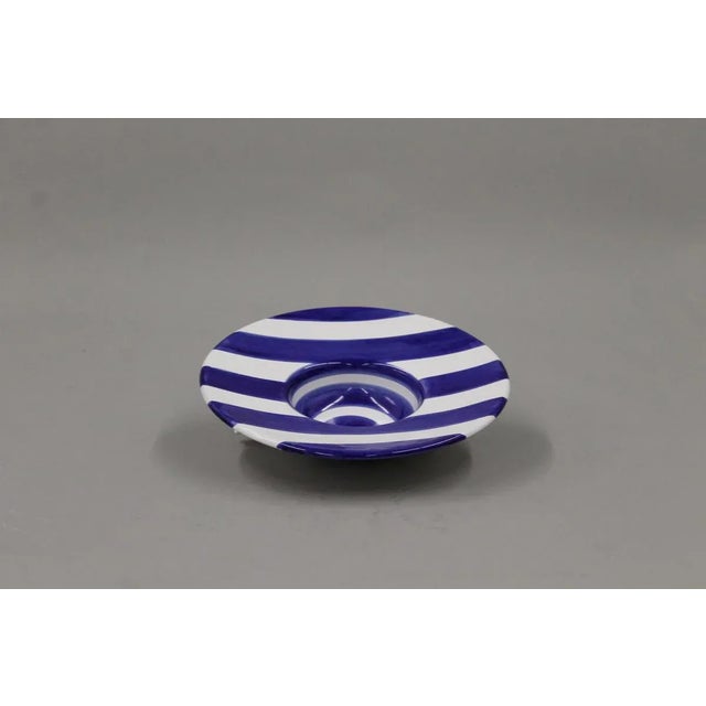 Blue and White Striped Ceramic Bowl from Solimene For Sale - Image 4 of 8