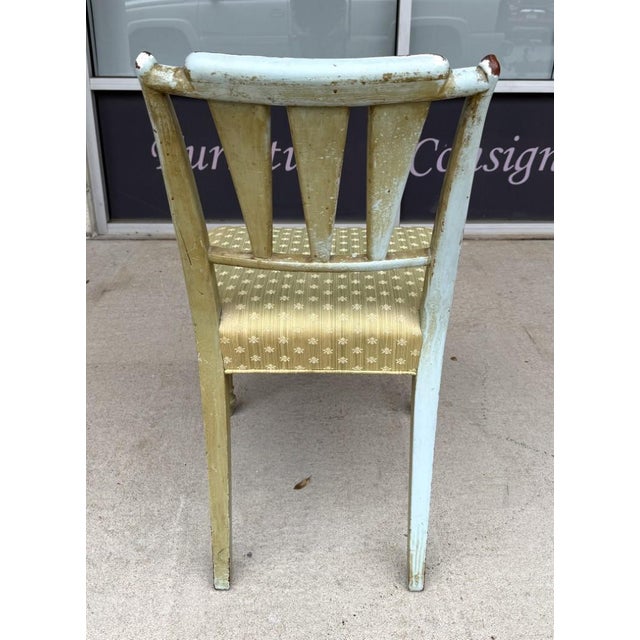 Set of 4 Neoclassical-Style Hand-Painted Arrow-Back Dining Chairs For Sale - Image 12 of 18