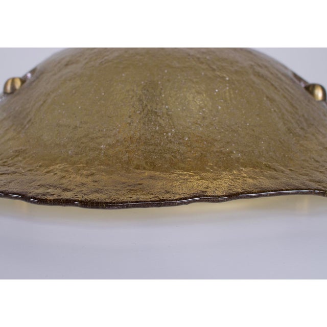 Amber Murano Glass Ceiling Light, 1970s For Sale - Image 9 of 12