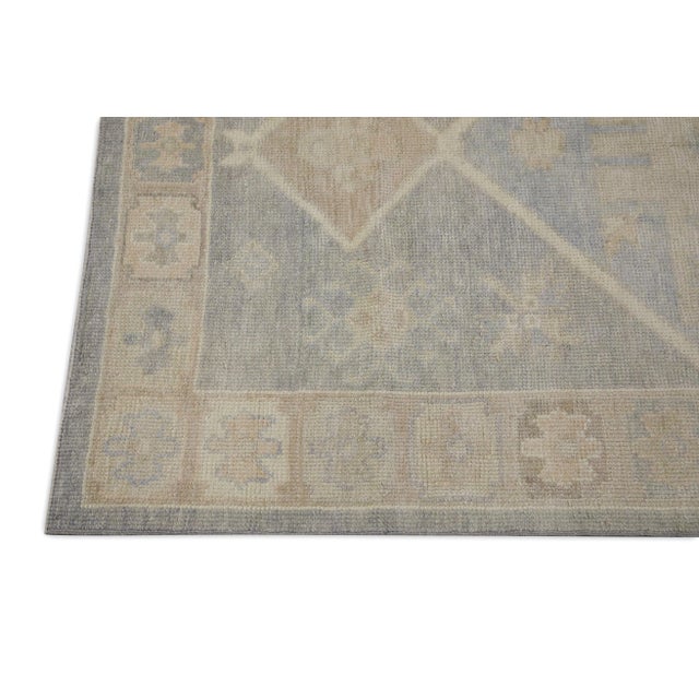 Modern Early 21st Century Early 21st Century Multicolor Handwoven Turkish Oushak Runner 3'9" X 8'6" For Sale - Image 3 of 6