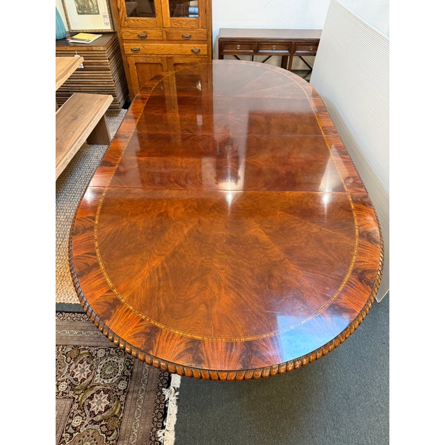 Henredon Henredon Neoclassical Mahogany Extension Dining Table For Sale - Image 4 of 18