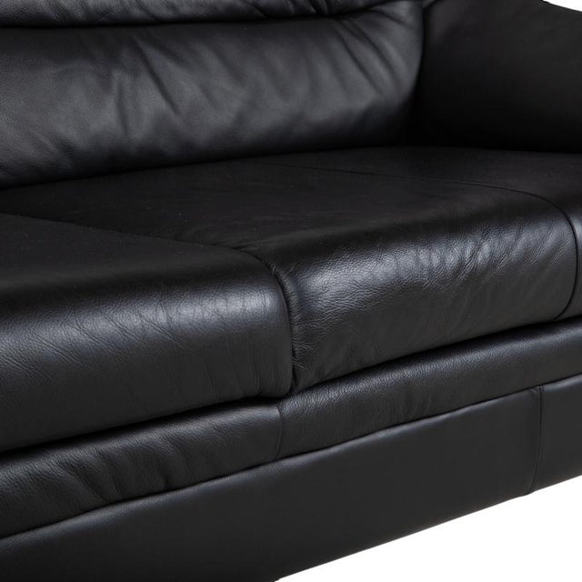 Sleepoly Two-Seater Sofa in Black Leather from Himolla For Sale - Image 5 of 14