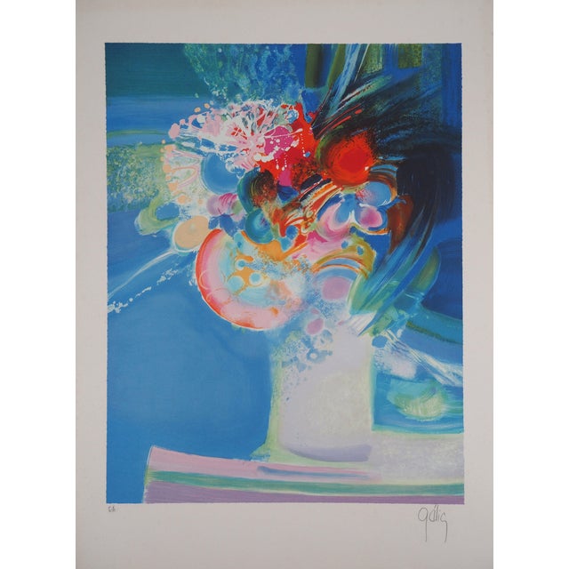 Daniel Gelis, Le bouquet de fleurs, Lithograph For Sale