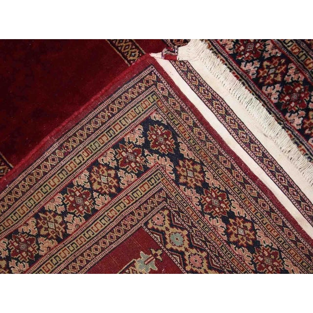 1960s Handmade Vintage Pakistani Lahore Prayer Rug 3' X 5.8' For Sale - Image 9 of 10
