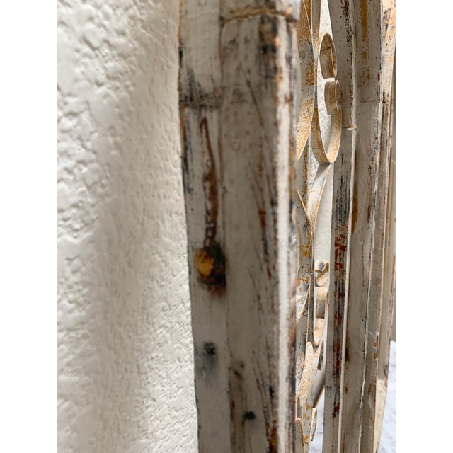 Wood Vintage Set of Two Wall Decor Arched Cathedral Church Windows For Sale - Image 7 of 8