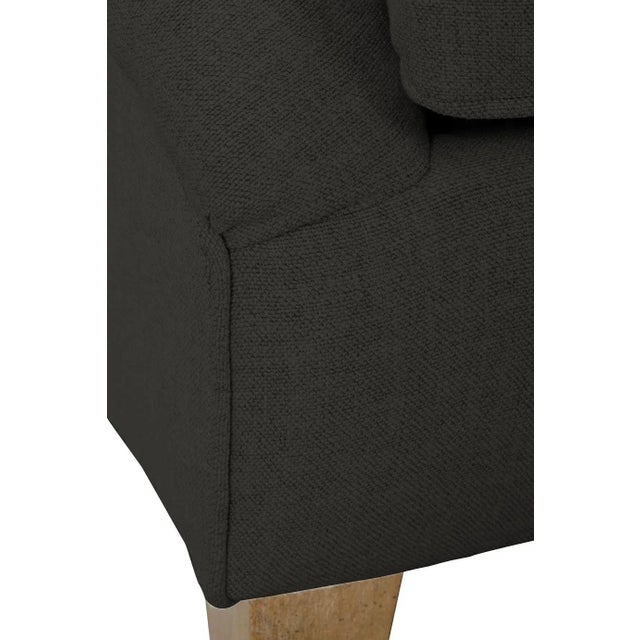 Charcoal Alcott Chair, Charcoal Linen For Sale - Image 8 of 12