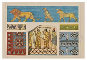 A. Alessio, Decorative Motifs: Assyrian, Chromolithograph