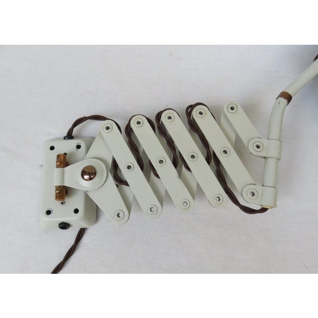 Green and Beige Copper-Plated Scissor Lamp from HELO Leuchten, 1960s For Sale - Image 18 of 18