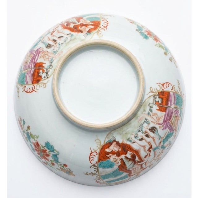 Ceramic 18th Century Chinese Export Famille Rose "Judgement of Paris" Punchbowl For Sale - Image 7 of 8