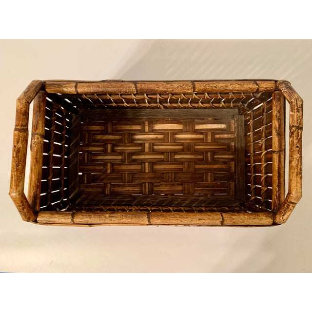 Vintage Boho Chic Bamboo Planter For Sale - Image 9 of 11