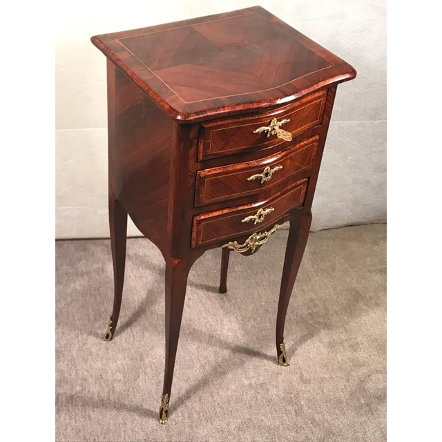 Rococo Small Rococo Style Chest of Drawers/Nightstand, France 19th Century For Sale - Image 3 of 8