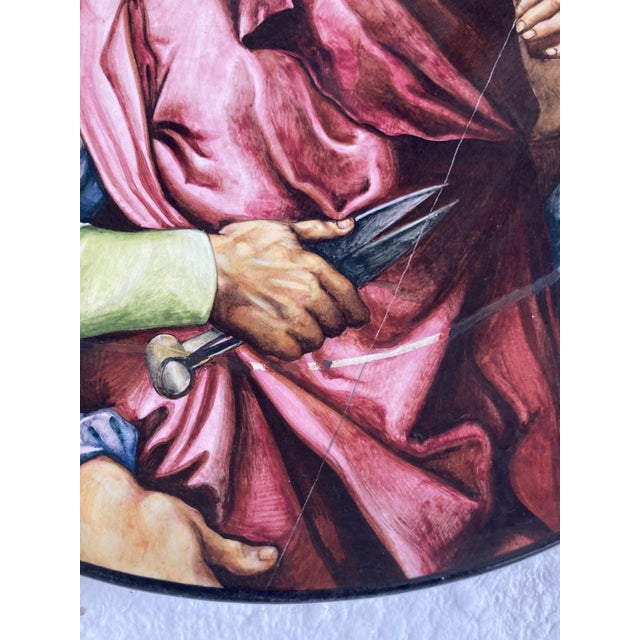 Blue Earthenware Ceramic Plate by Achille Farina For Sale - Image 8 of 10