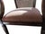Vintage Cane Back Armchair – Red & White Houndstooth Upholstery – Classic Wood Frame – Mid‑Century Inspired Accent Chair. For Sale - Image 4 of 8