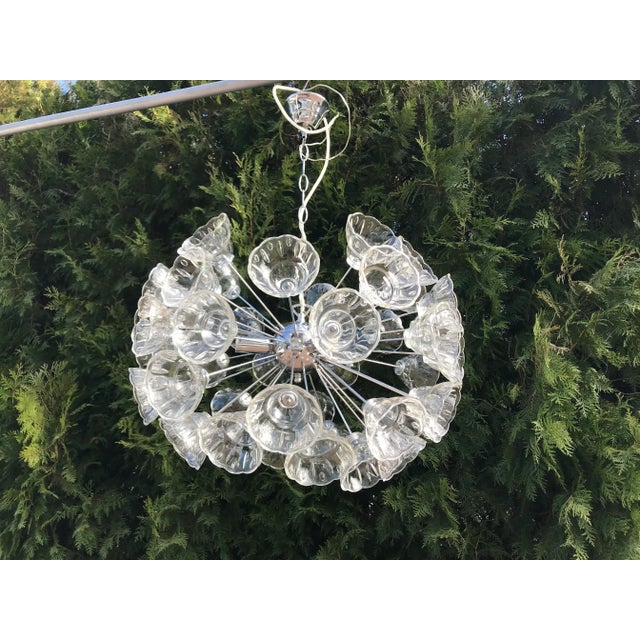 Sputnik Crystal Ceiling Lamp in Chrome For Sale - Image 11 of 18