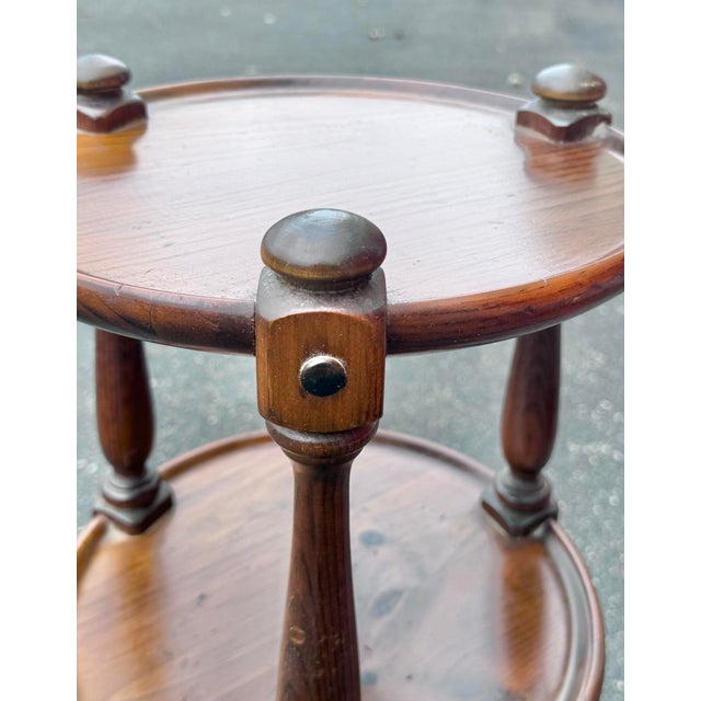 Ethan Allen Ethan Allen Old Tavern Pine 3 Tier Stand For Sale - Image 4 of 8