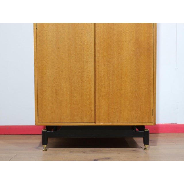 Mid Century Modern Vintage Blonde Double G Plan Armoire Wardrobe For Sale In Greensboro - Image 6 of 15