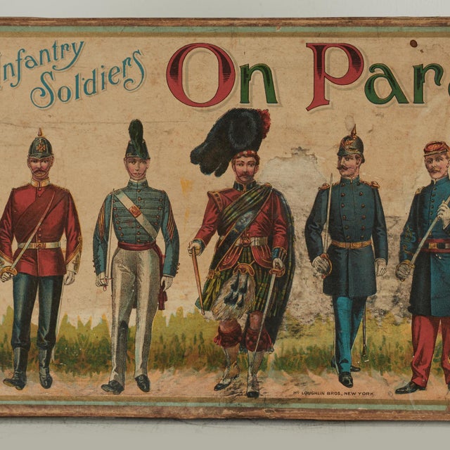 Late 19th Century Antique Set or Game of “25 Infantry Soldiers on Parade” For Sale - Image 5 of 18