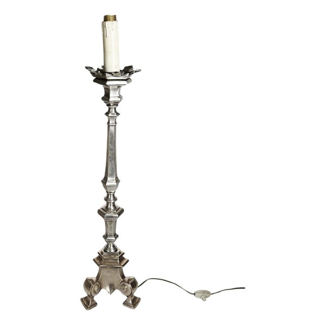 Metal Candelabra Lamp, France, 1970s For Sale