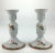 Mid-Century Modern Vintage Porcelain Hand Painted Floral Candle Holders - a Pair For Sale - Image 3 of 11
